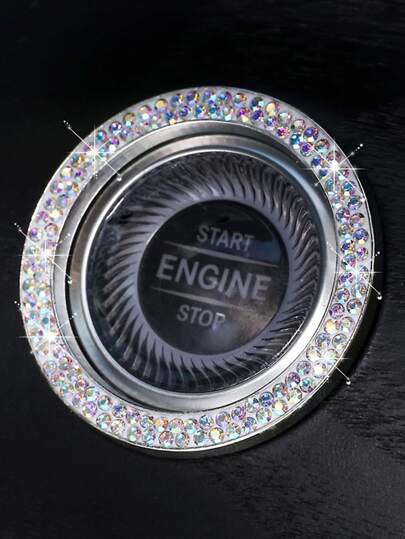 Car One-button Start Rhinestone Decoration