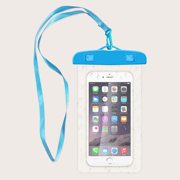 

Clear Waterproof Phone Bag, Blue