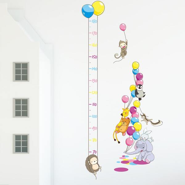 

1set Cartoon Graphic Height Measure Wall Sticker, Multicolor