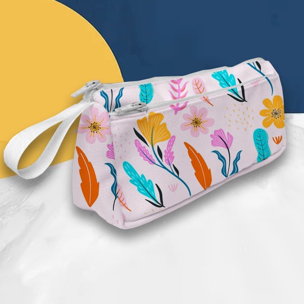 

Flower Print Pencil Bag, Multicolor