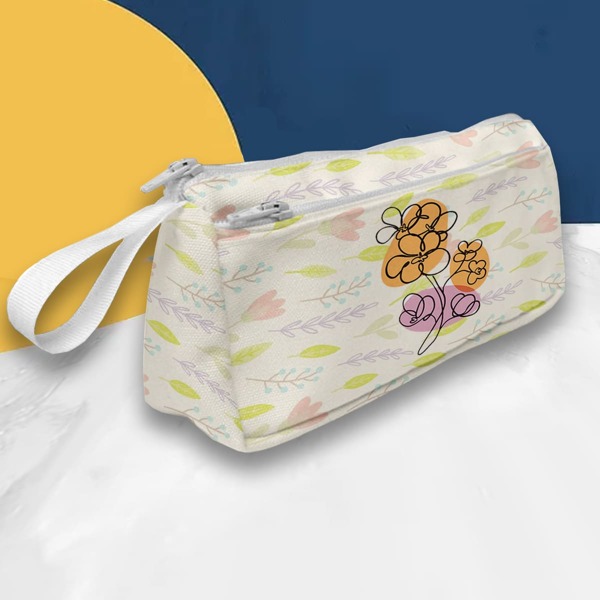 

Flower Print Pencil Bag, Multicolor