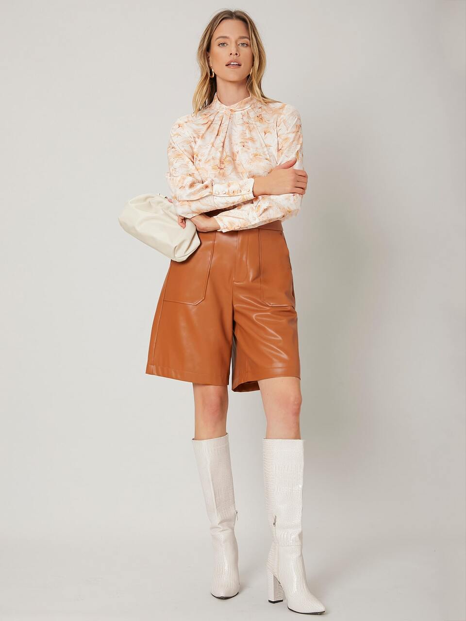 MOTF PU LEATHER BERMUDA SHORTS
