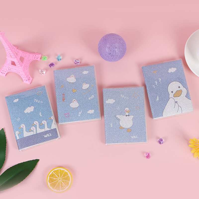

1pc Duck Print Random Notebook, Blue