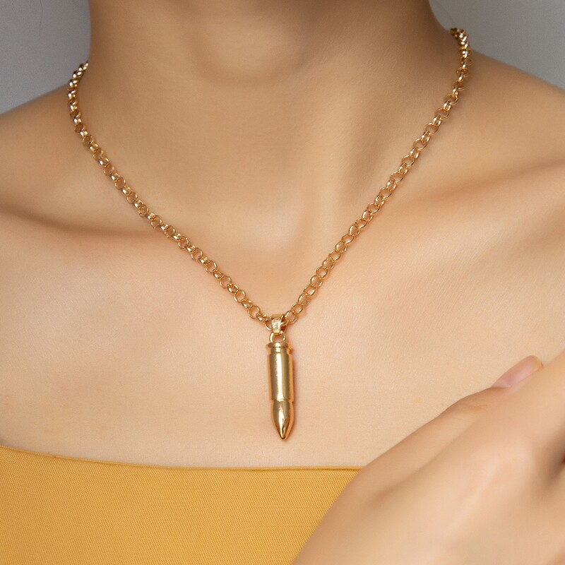 

Geo Pendant Chain Necklace, Gold