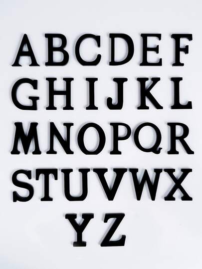 1pc English Alphabet Decoration Craft, Black DIY Ornament For Home Decor Best Gifts Birthday