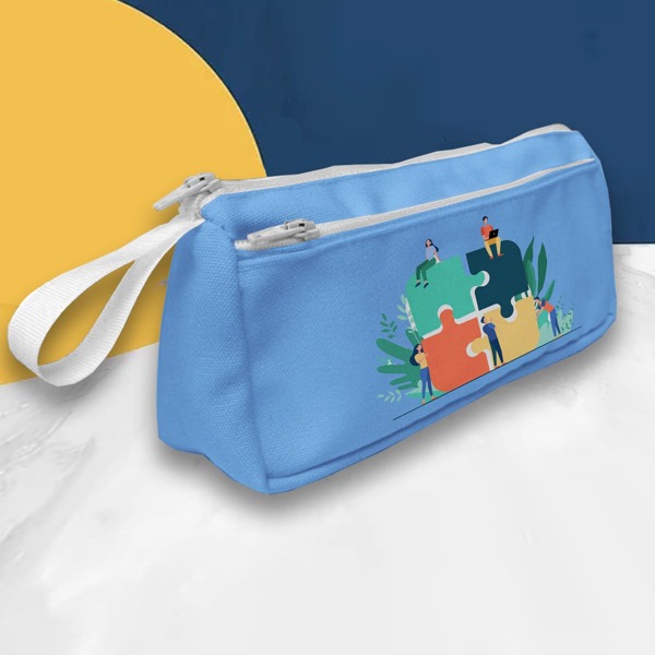 

Figure Graphic Pencil Bag, Multicolor