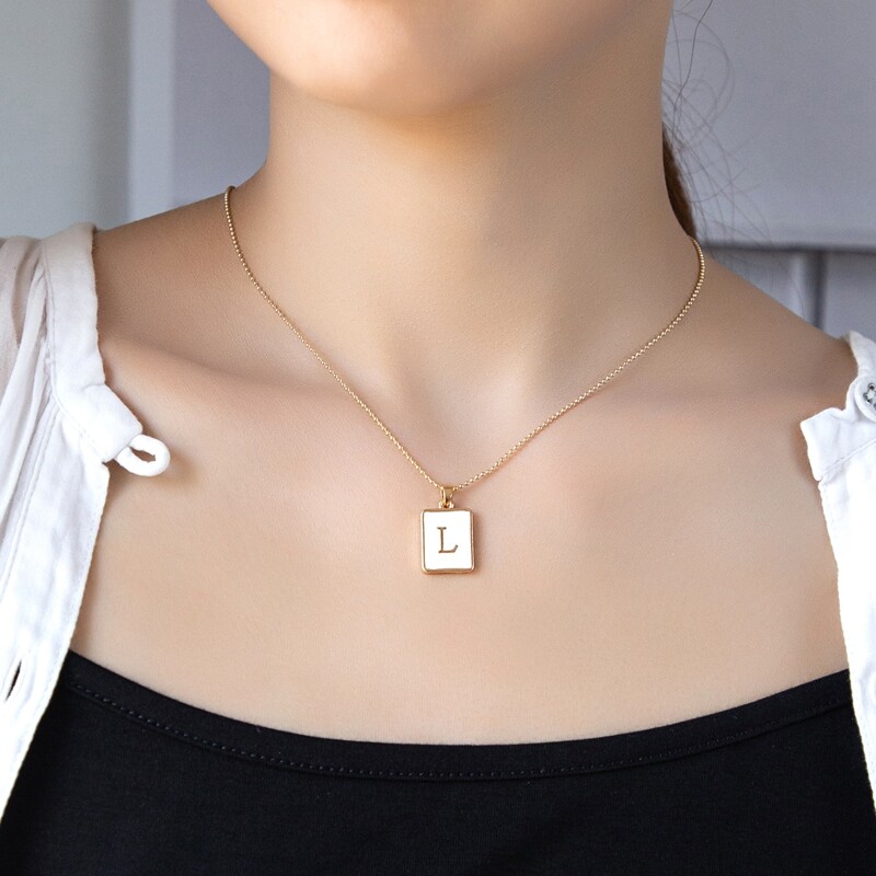 

Letter Pendant Necklace, Gold