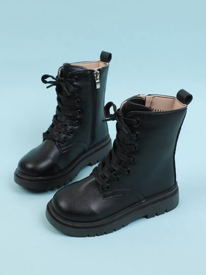 Toddler Girls Lace-up Front Combat Boots