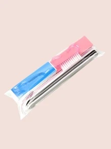 klimonla 5pcs/Set Nail File And Buffer- Double Sided Nail File, Rectangular Nail Buffer, Buffer Block Sponge Polished, Nail Brush, Perfect Manicure Tool Kit For Shiny Nail