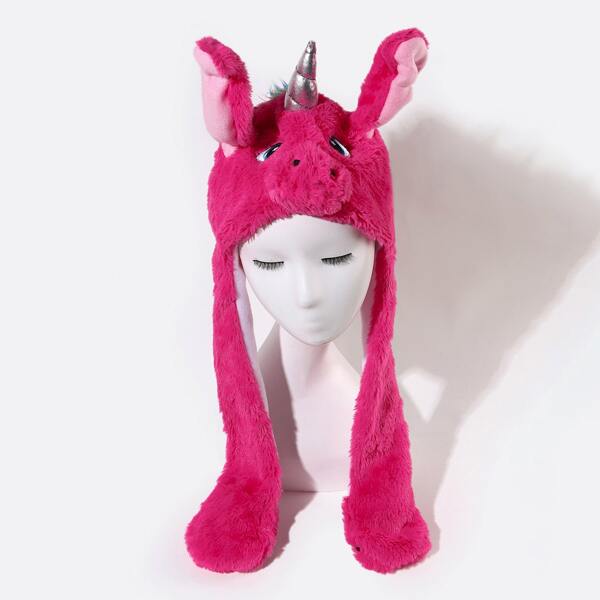 

Cartoon Animal Design Hat, Hot pink