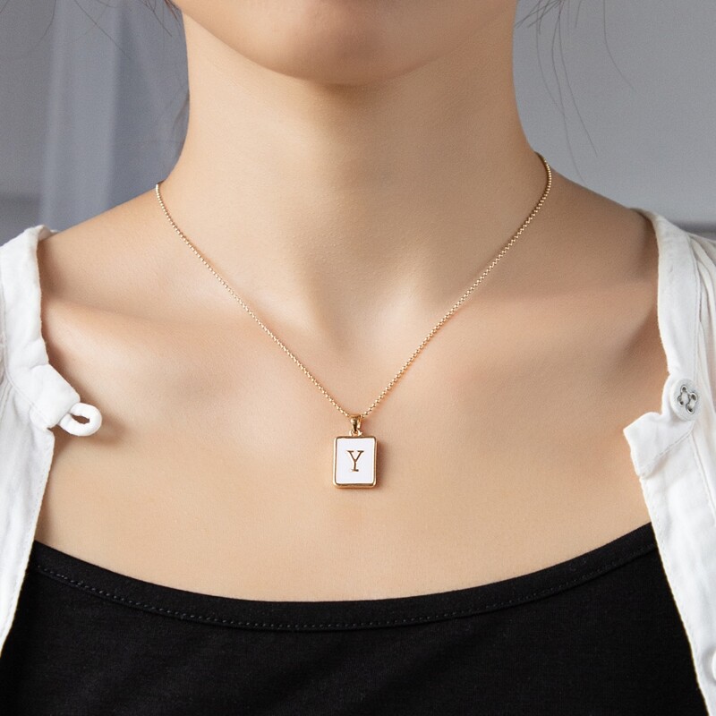

Letter Pendant Necklace, Gold