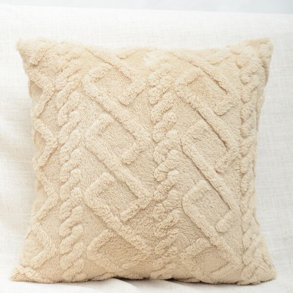 

Twist Plush Cushion Cover Without Filler, Beige