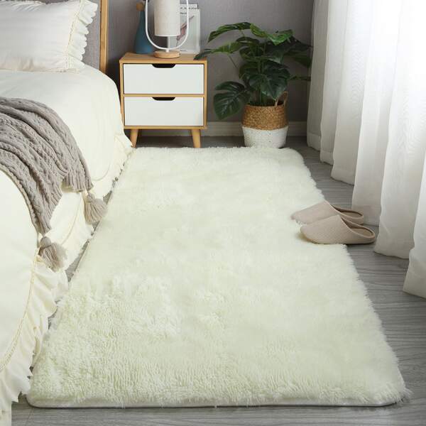 

Solid Color Plush Carpet, Beige