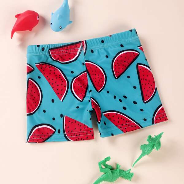 

Baby Boy Fruit Print Beach Shorts, Multicolor