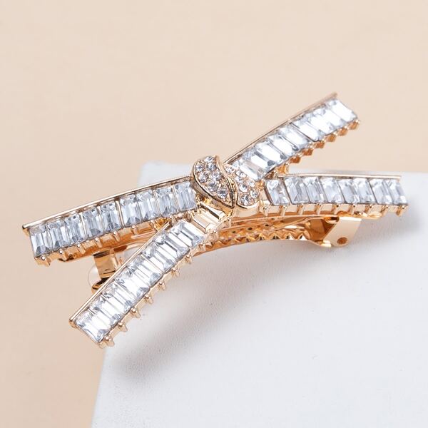 

Rhinestone Decor Hair Clip, Gold