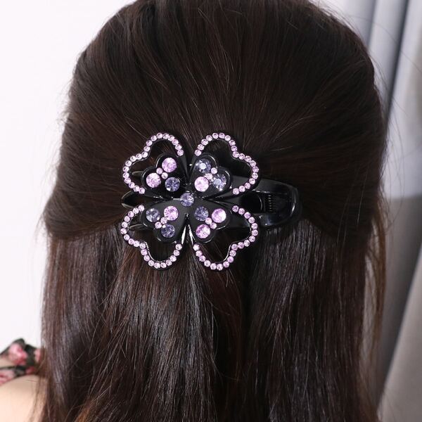 

Rhinestone Decor Hair Clip, Purple