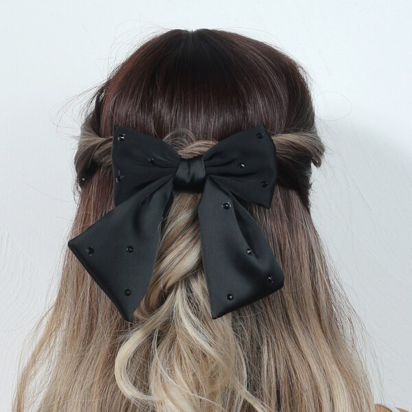 

Bow Decor Hair Clip, Black