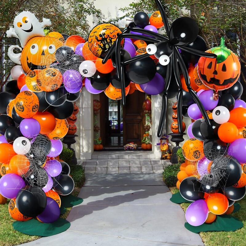 

115pcs Halloween Balloon Garland, Multicolor