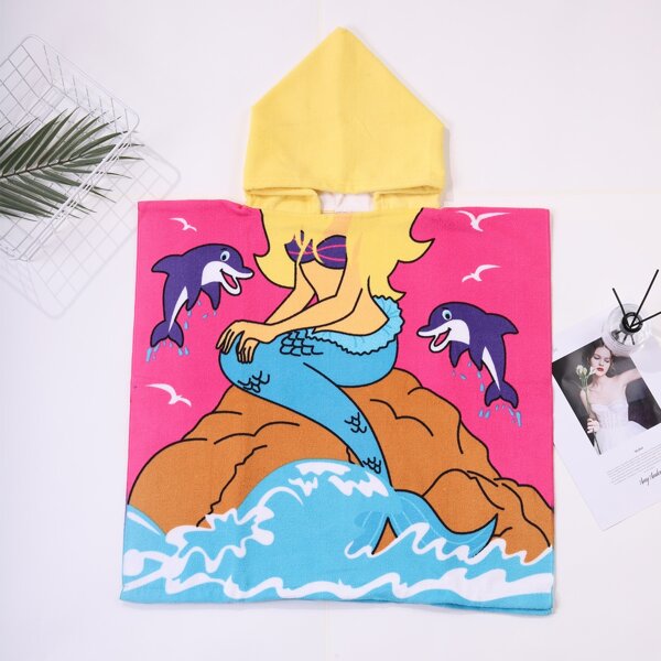 

Kids Cartoon Graphic Bath Towel, Multicolor