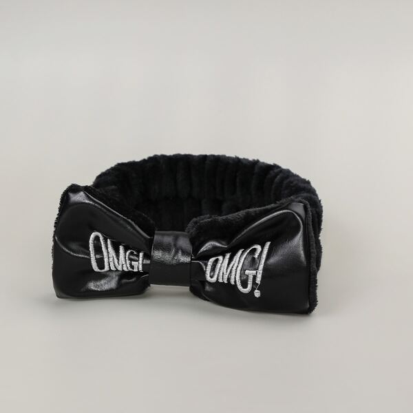 

Bow Decor Bath Headband, Black