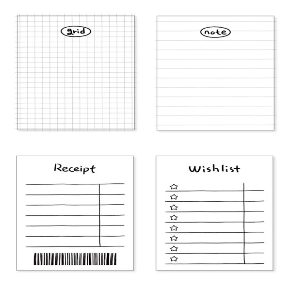 

1pc Letter Graphic Random Sticky Note, Multicolor