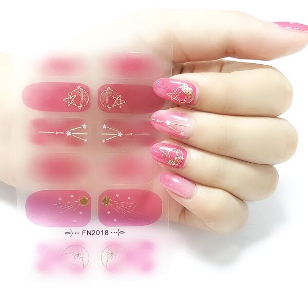 

2sheets Star Pattern Nail Art Sticker & 1pc Nail File, Multicolor
