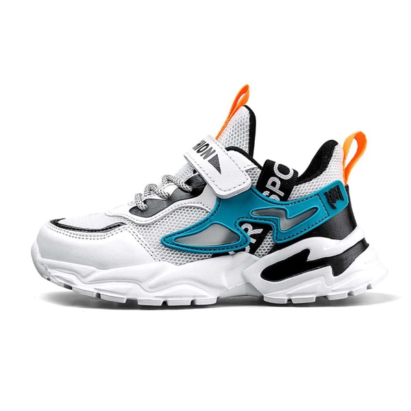 

Boys Colorblock Letter Graphic Running Shoes, White