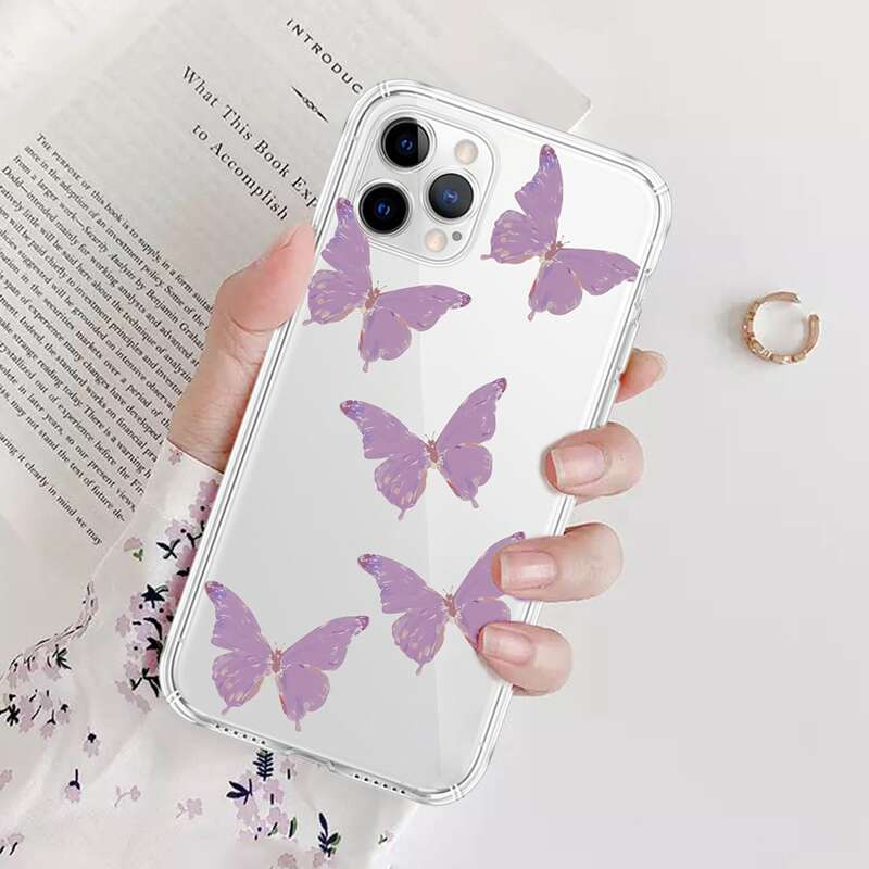 

Butterfly Painted Clear Phone Case