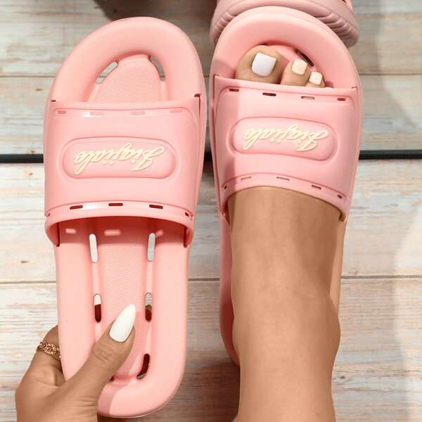 

Letter Graphic Cut Out Slides, Baby pink