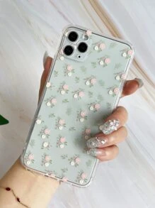 Vỏ điện thoại trong suốt hoa - Trong sáng - Xem 2