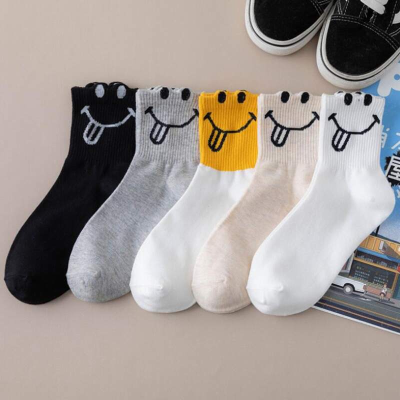 

5pairs Expression Crew Socks, Multicolor
