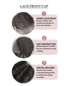 HAIRCUBE 13x4*1 Blond Lace Wig White Gold And Black Lace Wigs, Long Straight Synthetic Lace Wigs For Party Daily Use Flash - Gold - View 10