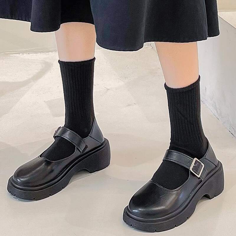 

Minimalist Platform Mary Janes, Black