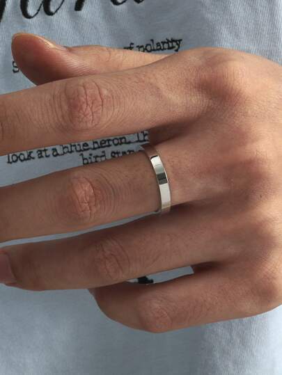 Inel minimalist pentru bărbați, la modă și popular, din oțel inoxidabil, pentru bijuterii cadou și pentru un aspect elegant