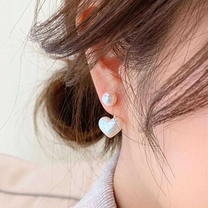 

Heart Earring Jacket, White