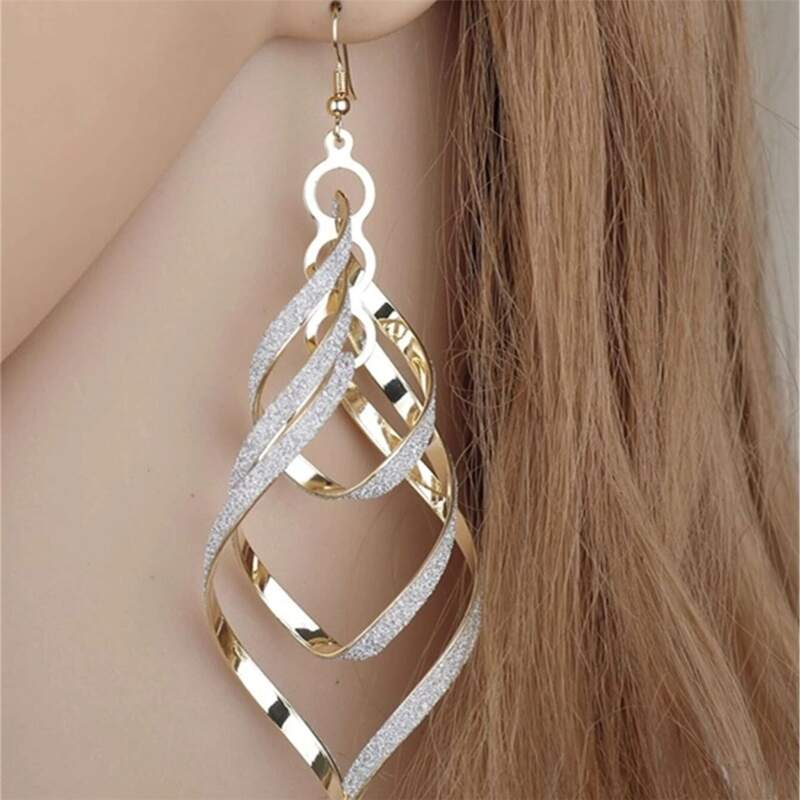

Glitter Drop Earrings, Gold