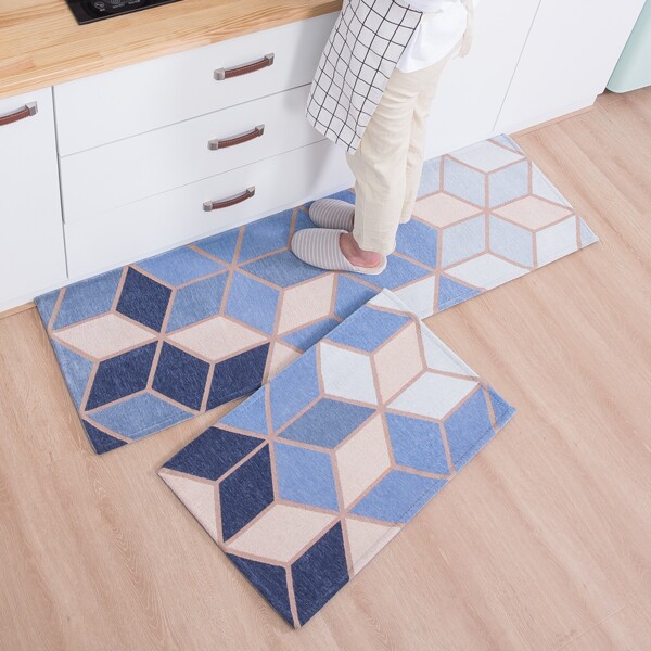 

1pc Geometric Pattern Floor Mat, Multicolor