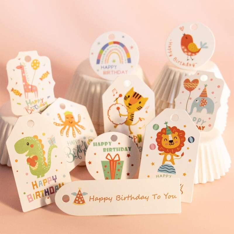 

50pcs Cartoon Graphic Gift Tag, Multicolor