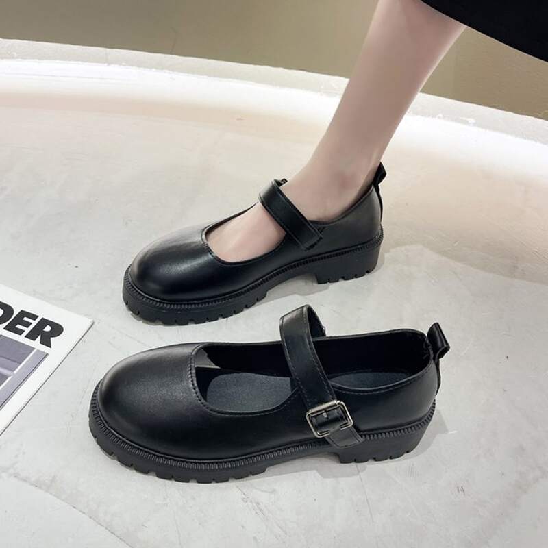 

Minimalist Platform Mary Janes, Black
