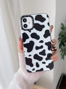 Cow Pattern Phone Case - Black and White - View 1