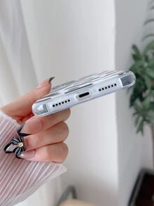 Cow Pattern Phone Case - Black and White - View 3