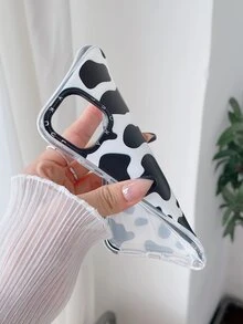 Cow Pattern Phone Case - Black and White - View 4