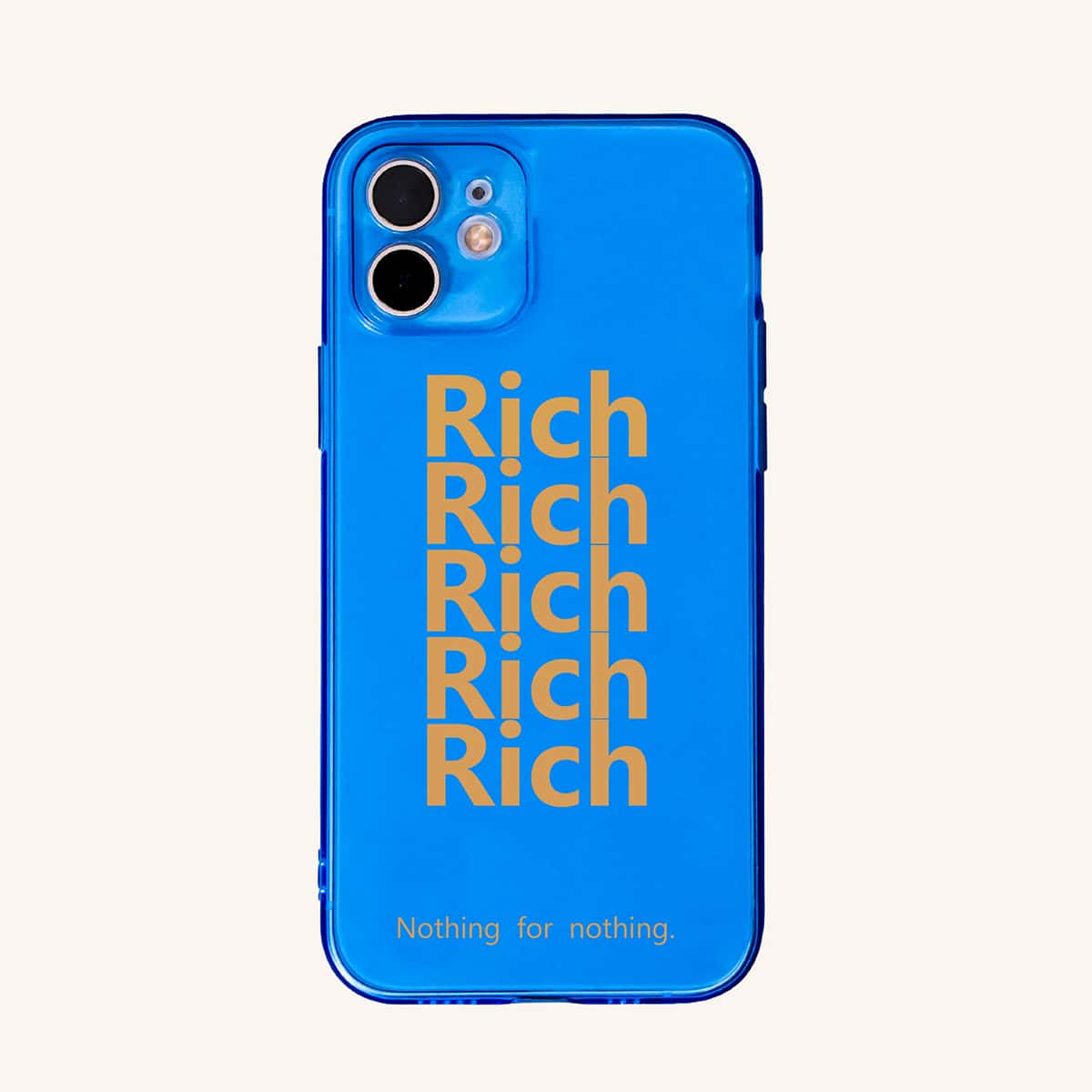 

Letter Graphic Phone Case, Blue
