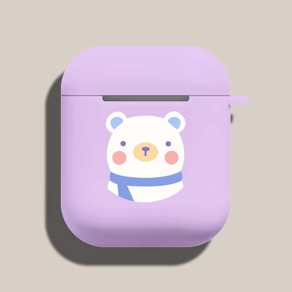 

Bear Print Case For AirPods, Multicolor