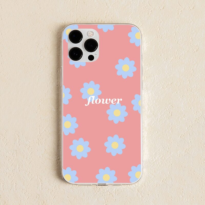 

Flower Painted Phone Case, Clear