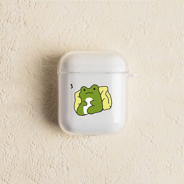 

Cartoon Frog Pattern Case For Airpods, Multicolor