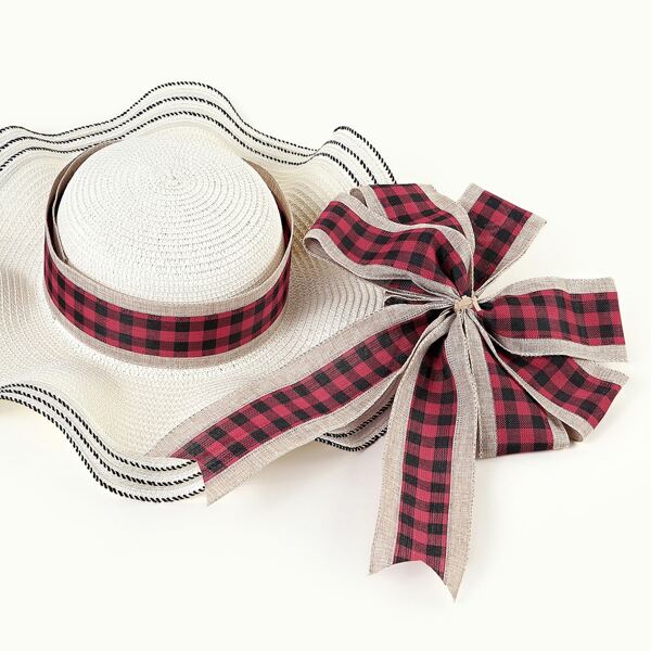 

1pc Gingham Pattern DIY Decoration Strap, Multicolor