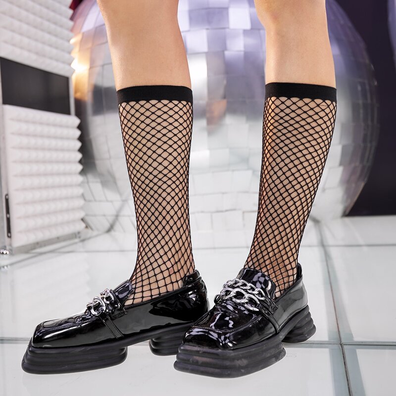 

Minimalist Fishnet Socks, Black