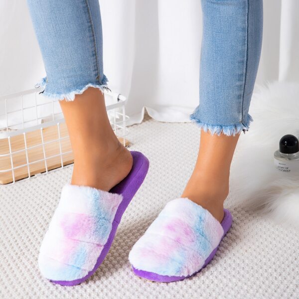 

Tie Dye Quilted Home Slippers, Purple