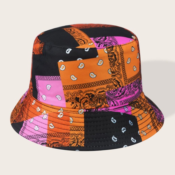 

Paisley Reversible Bucket Hat, Multicolor